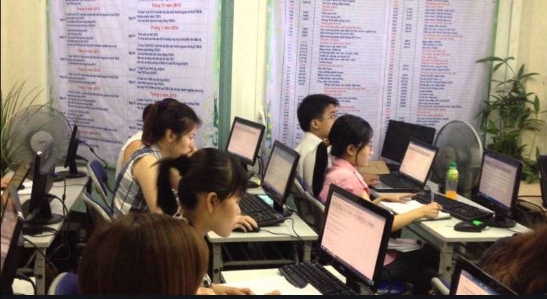 Hình ảnh đào tạo kế toán tại trung tâm Kế Toán Thiên Ưng