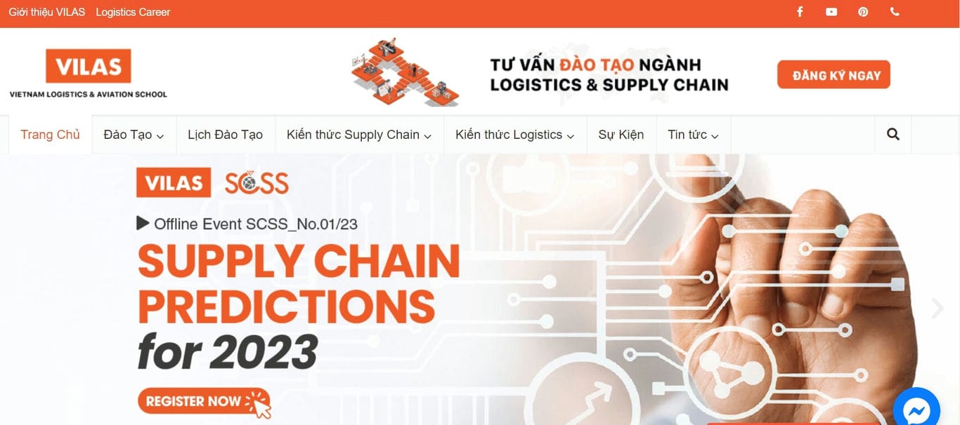 Website chính thức của trung tâm Vilas