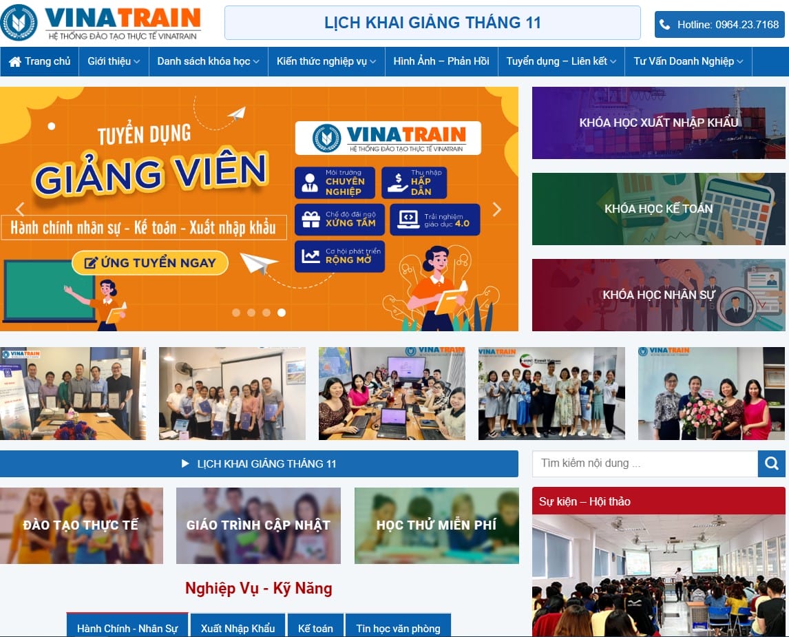 Website chính thức của VinaTrain