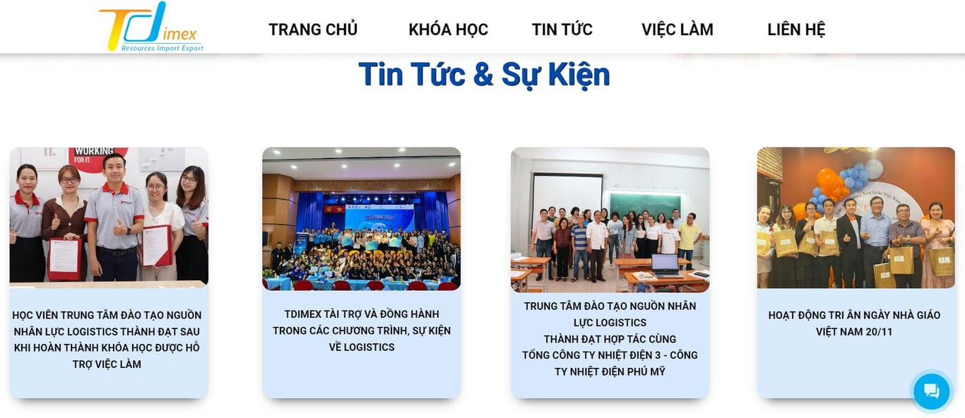 Website chính thức của trung tâm Tdimex