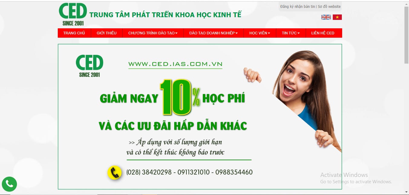 Wedide chính thức Trung tâm Phát triển Khoa học Kinh tế (CED)